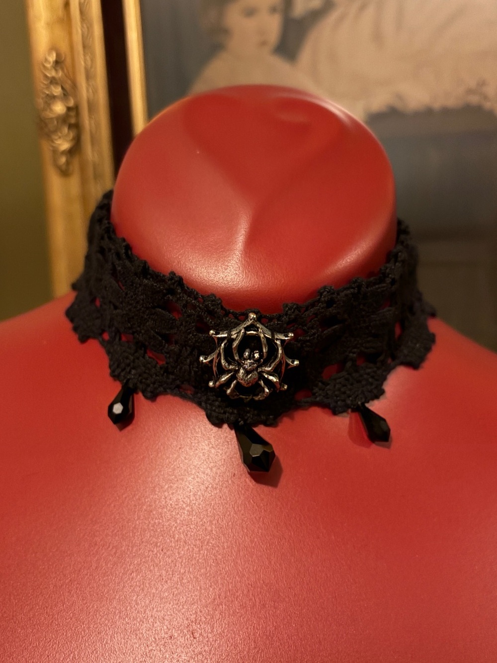 Alchemy Gothic Aracnathea crochet spider Choker